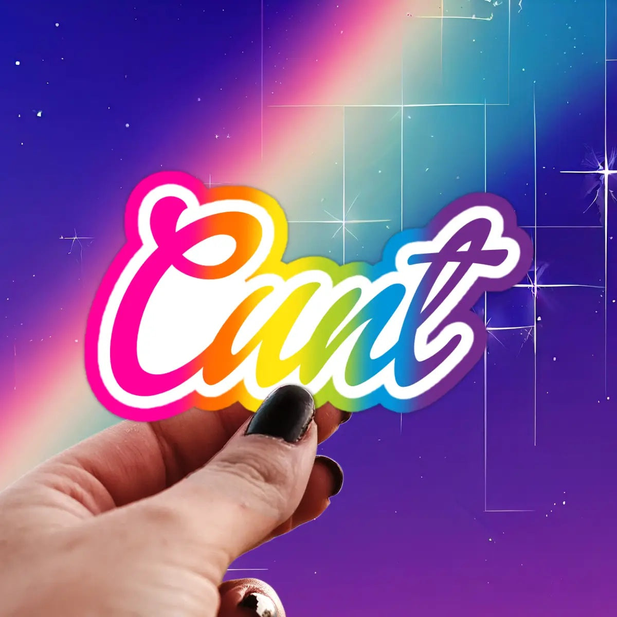 Cunt 2" Sticker - 90s Rainbow Nostalgia