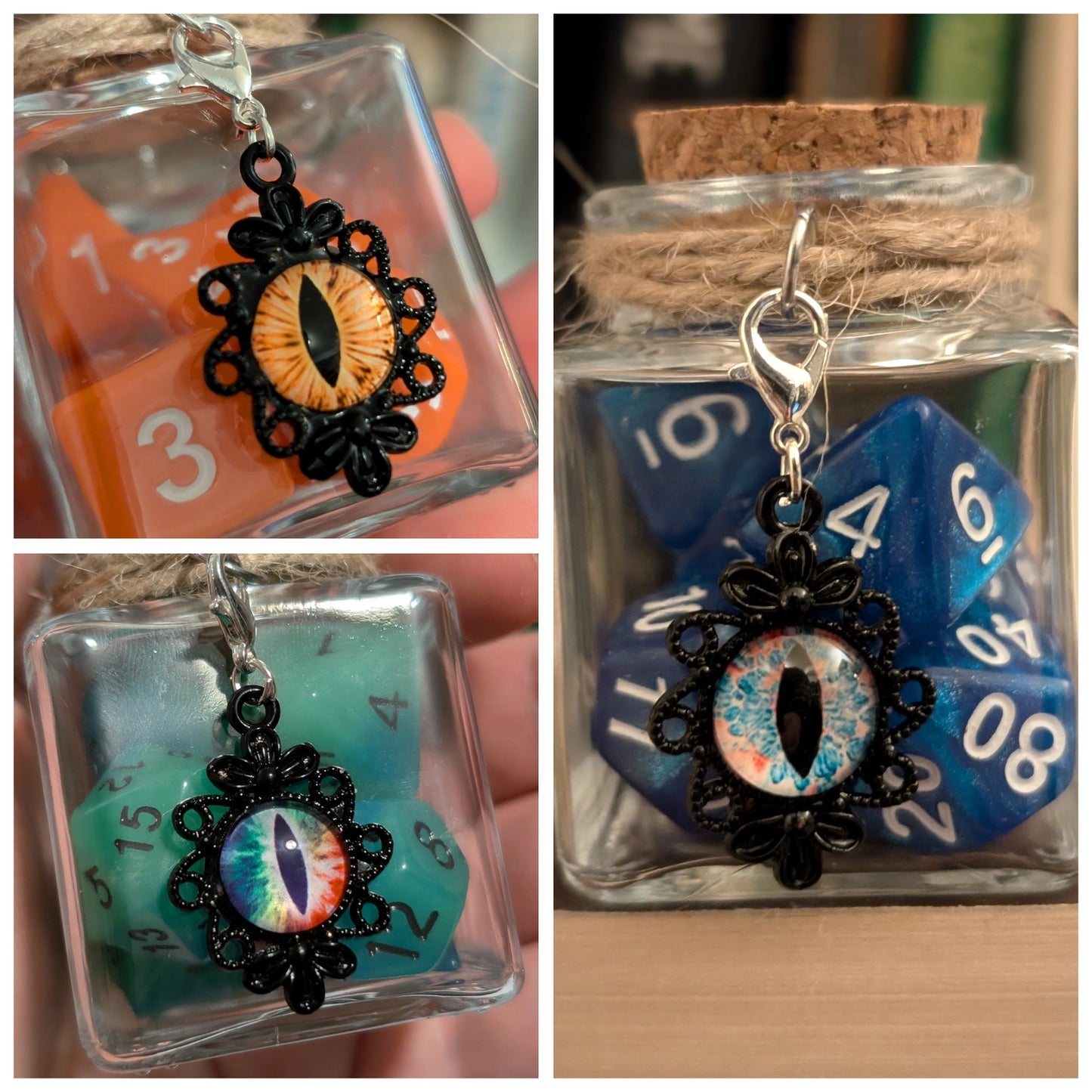 Dice Spell Jars, with 7pcs D20 Trpg Dice
