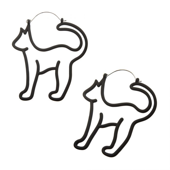 Matte Black PVD Cut Out Dog Plug Hanger