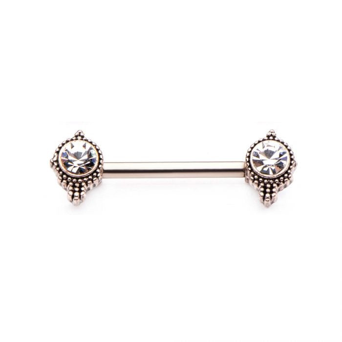 Dots Framing Jewels Nipple Bar