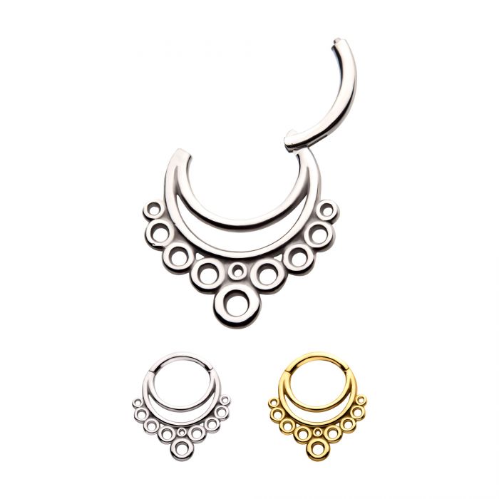 16g Double Hoop With Circles