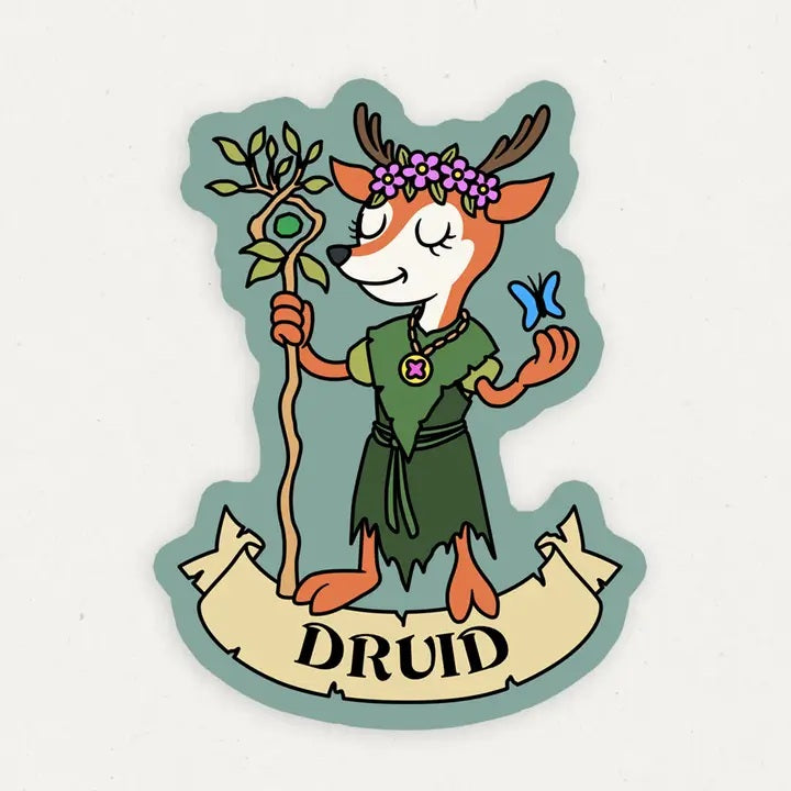Druid Dungeons And Dragons Vinyl Sticker