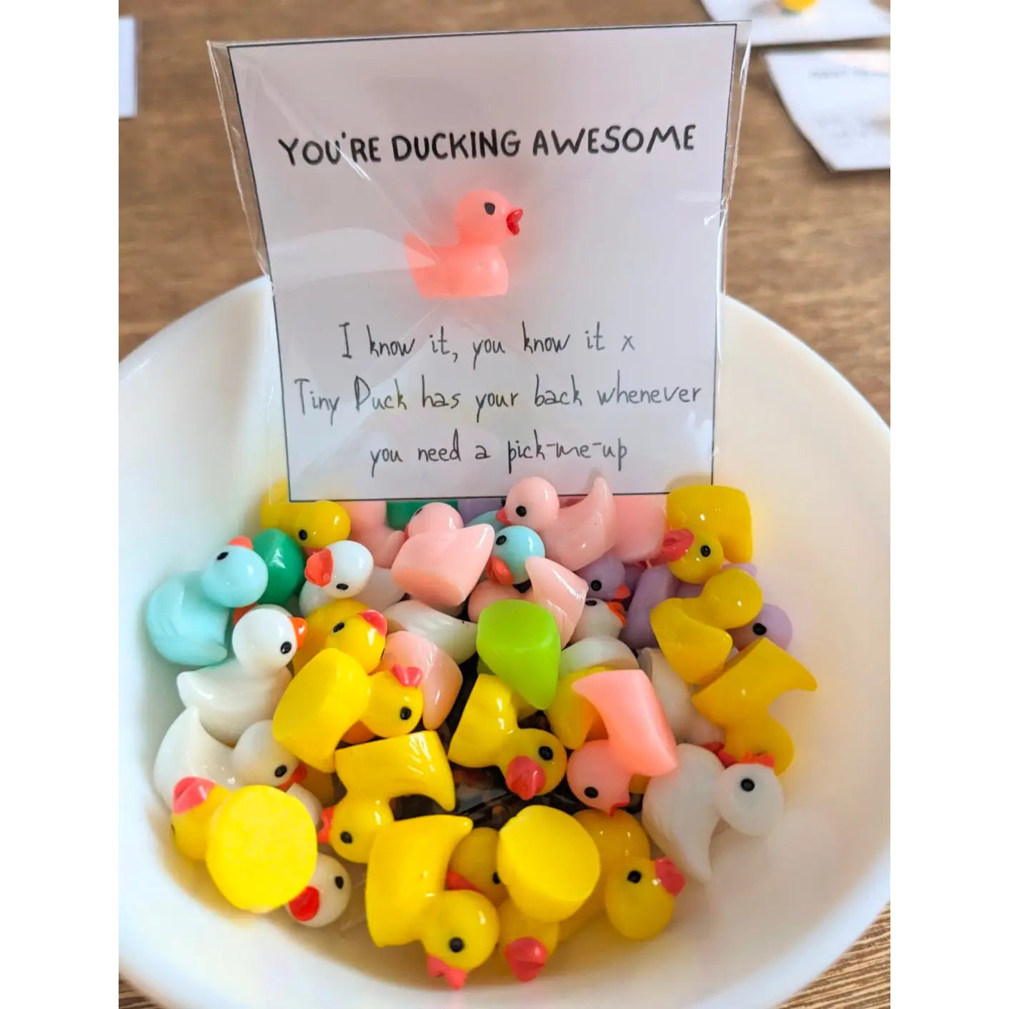 Ducking Awesome Card & Duck Figurine