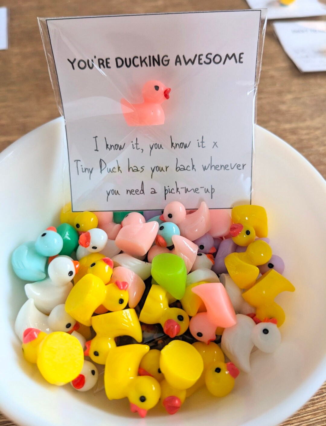Ducking Awesome Card & Duck Figurine