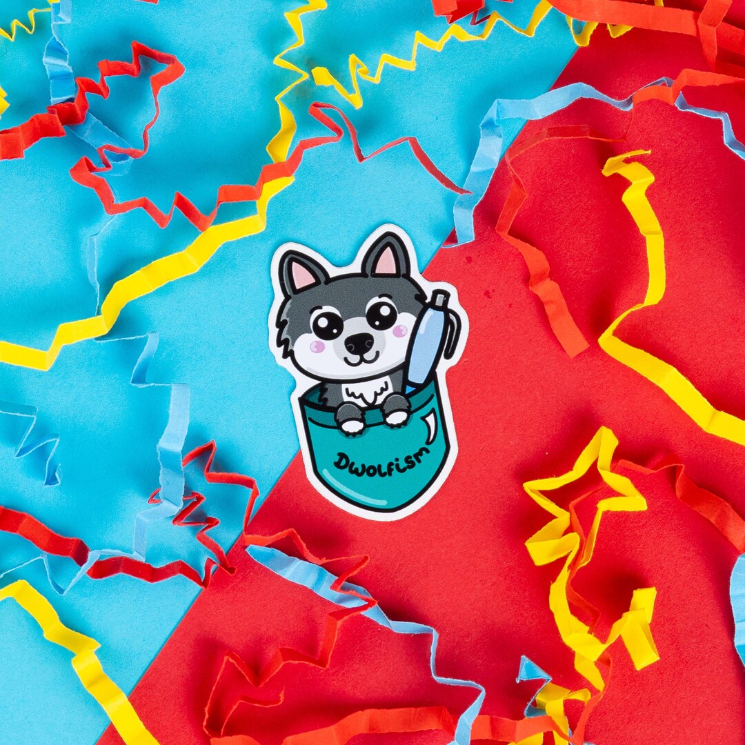 Dwolfism Wolf Sticker