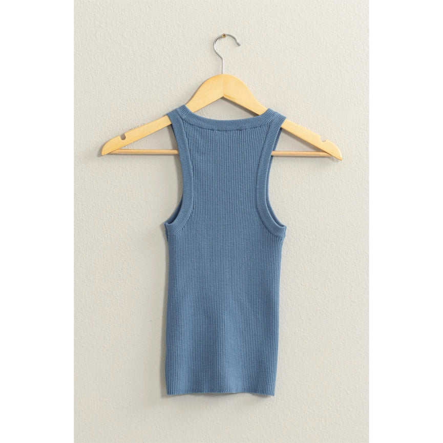 Ribbed Sweater Tank Top