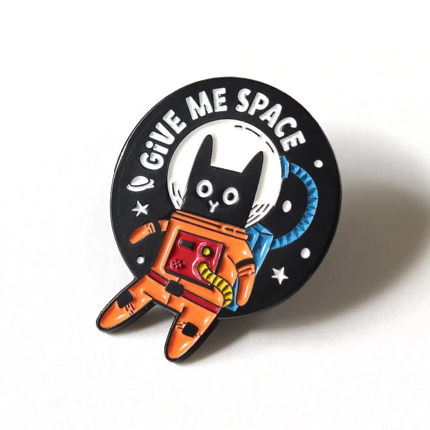 Give Me Space Cat Enamel Pin