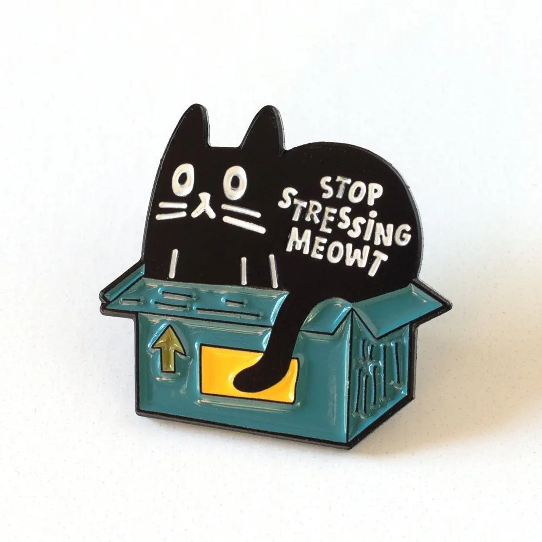 Stop Stressing Meowt Enamel Pin