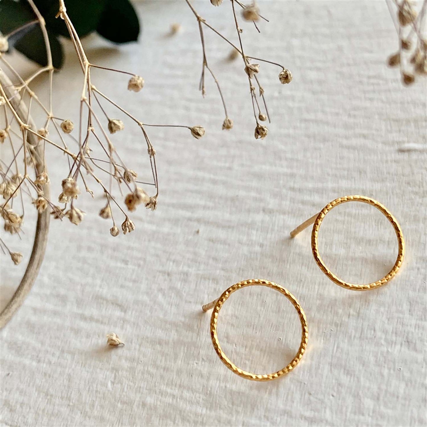 Oberon Vermeil Hoop Stud Earrings