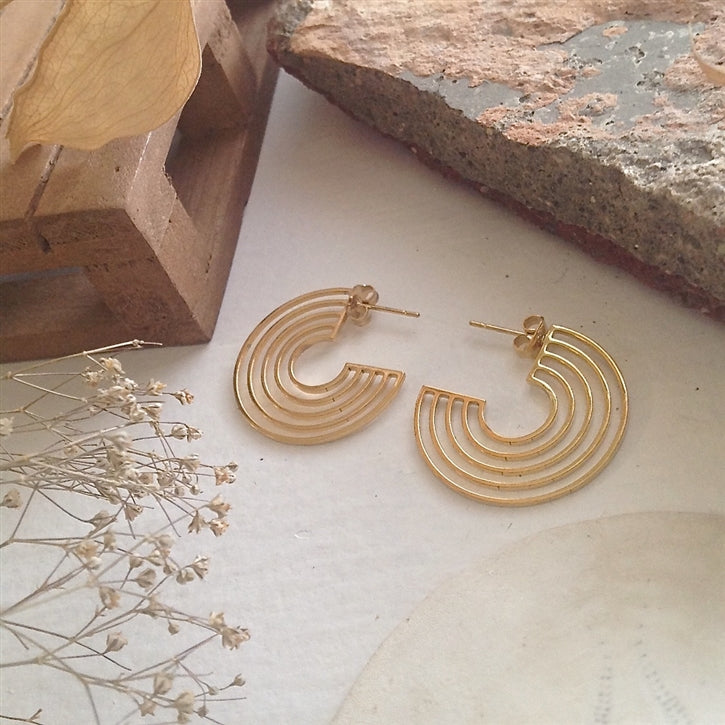 LO-Fi Gold Stainless Steel Hoop Earrings
