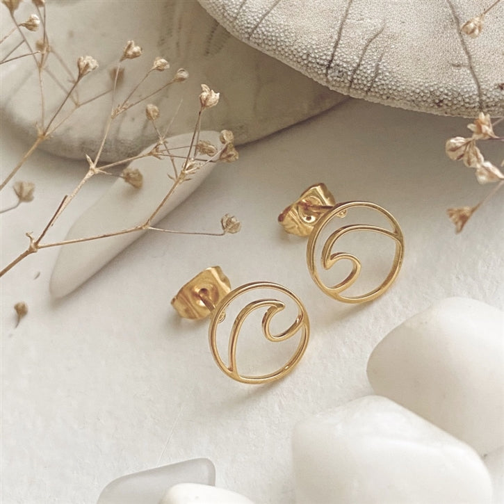 Sombrio Cresting Wave Stud Earrings