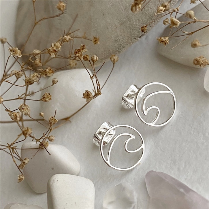 Sombrio Cresting Wave Stud Earrings