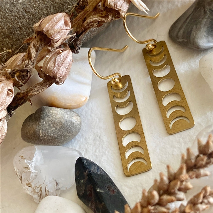 Boucles d’oreilles phase de lune gibbeuse