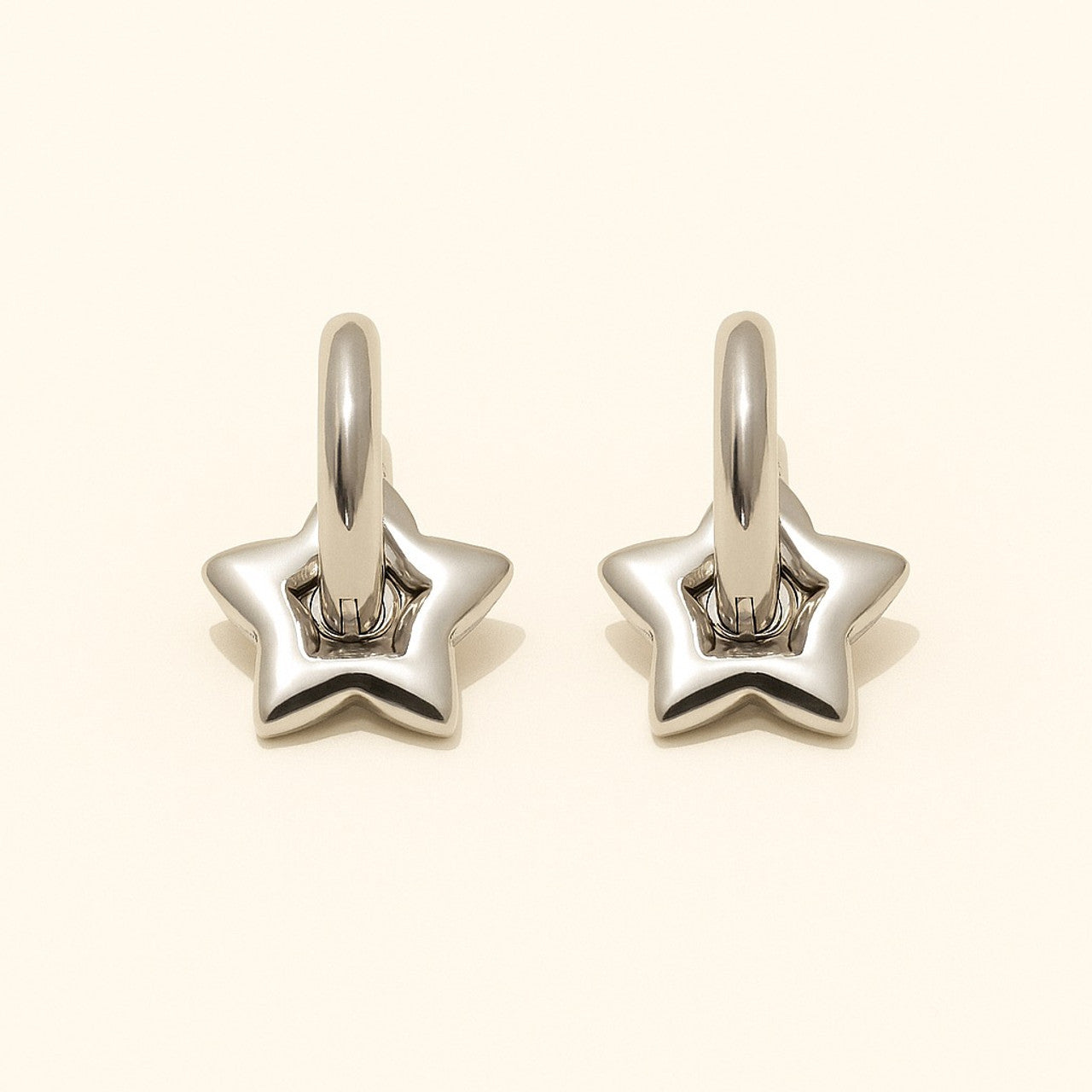Centauri Star Charm Hugger Hoop Earrings