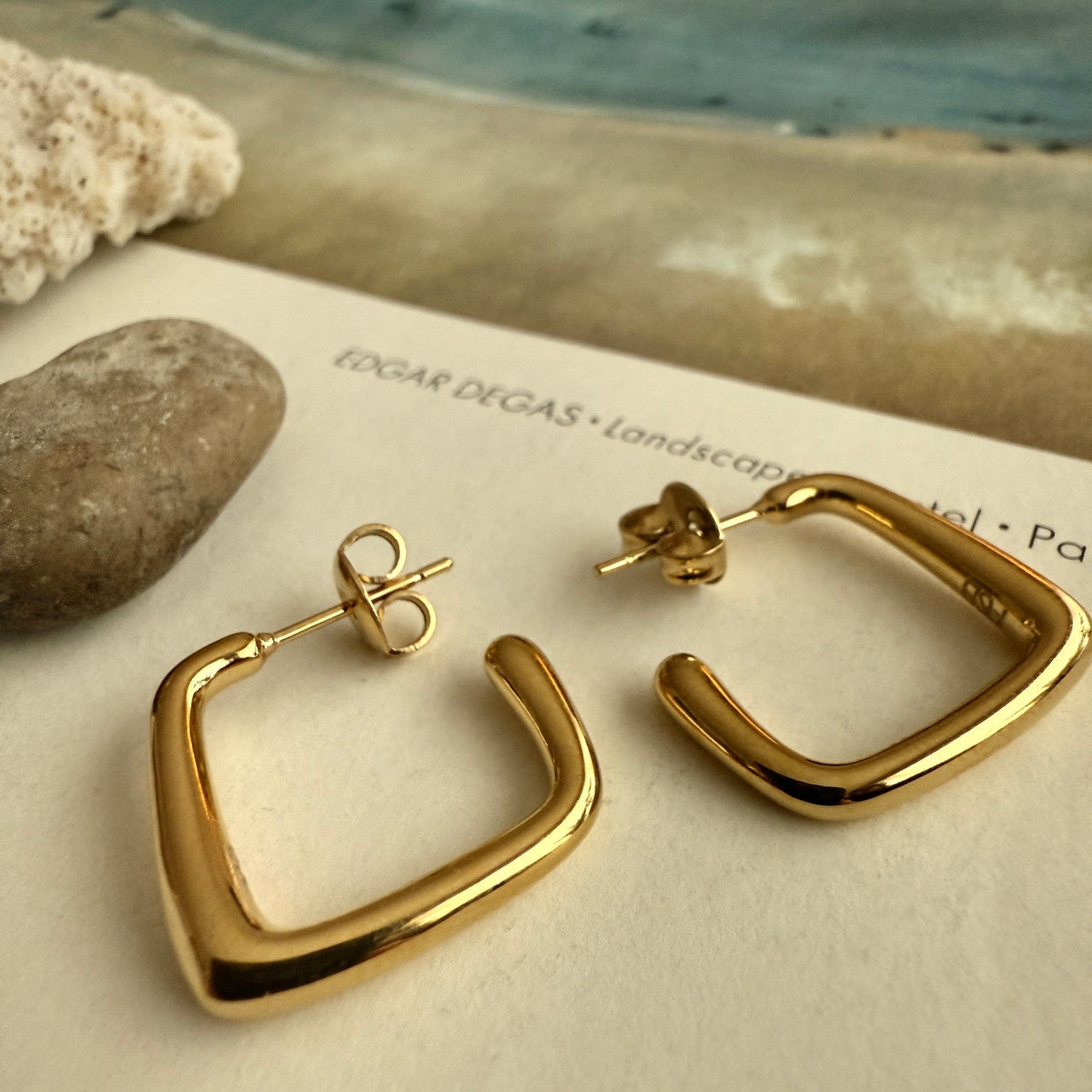 "Miro" Oblique Hoop Earrings