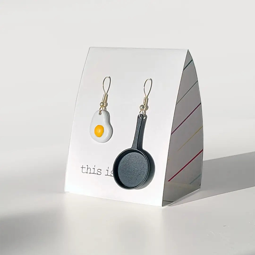 Egg And Pan Earrings