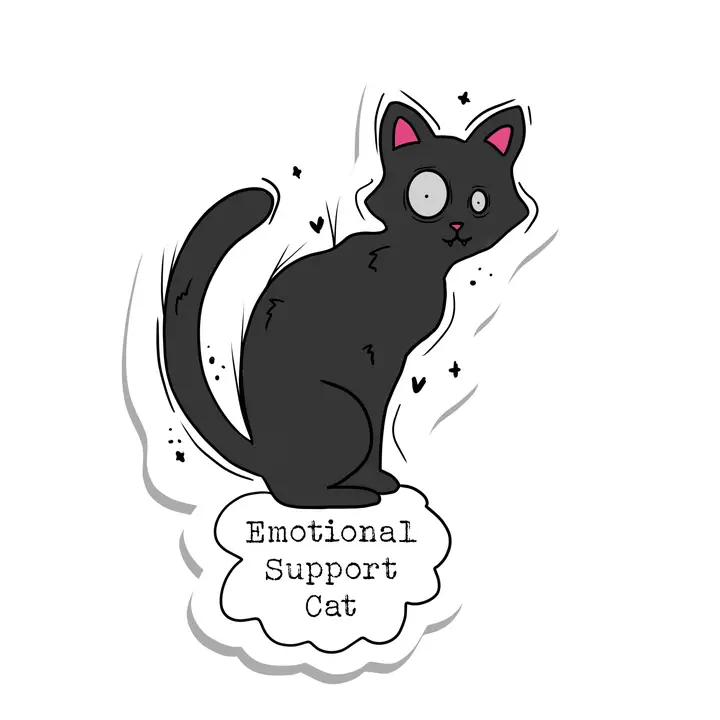 Emotional Support Cat Sticker