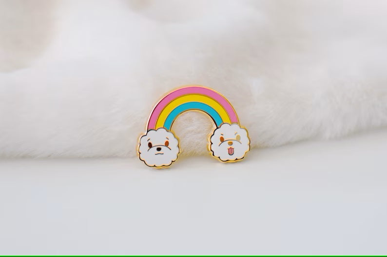 Rainbow Bichon Pin