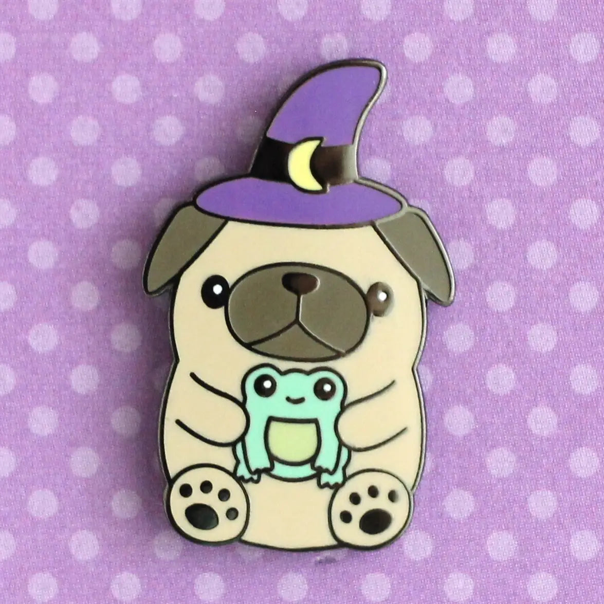 Wizard Pug Enamel Pin