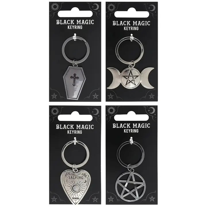 Coffin Black Magic Gothic Keyrings
