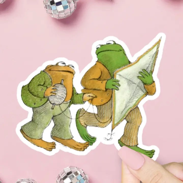 Cerf-volant grenouille et crapaud Sticker