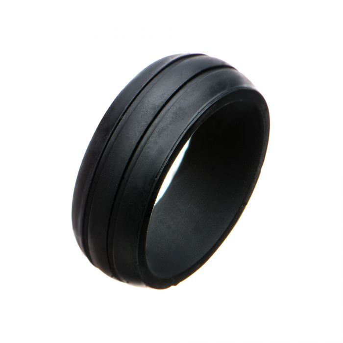 Black Silicone Ring Size 1