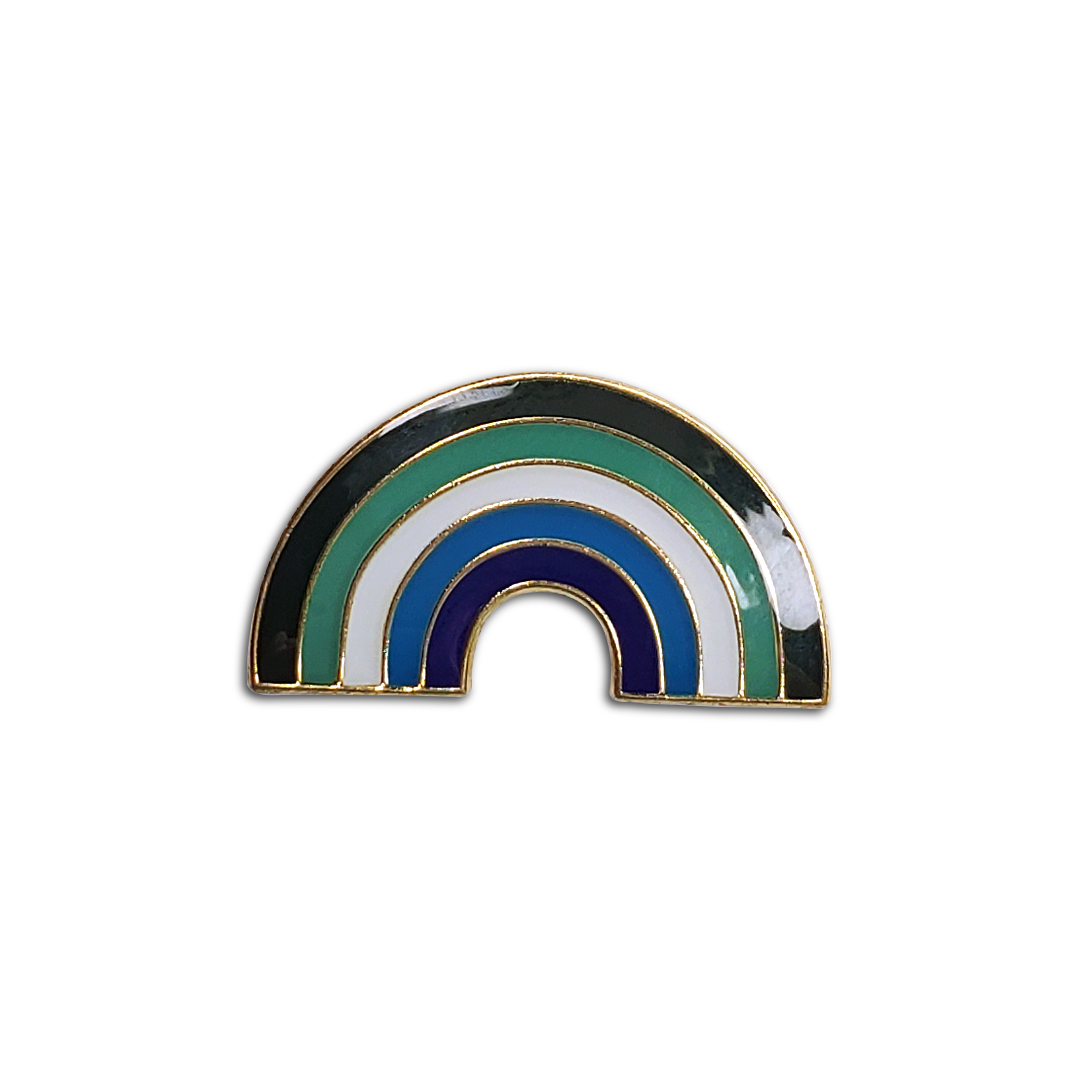 Gay Man Rainbow Pride Pin
