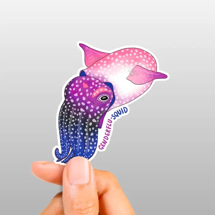Genderflu-squid Sticker