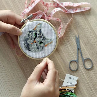 Cat Mini Cross Stitch Embroidery Kit