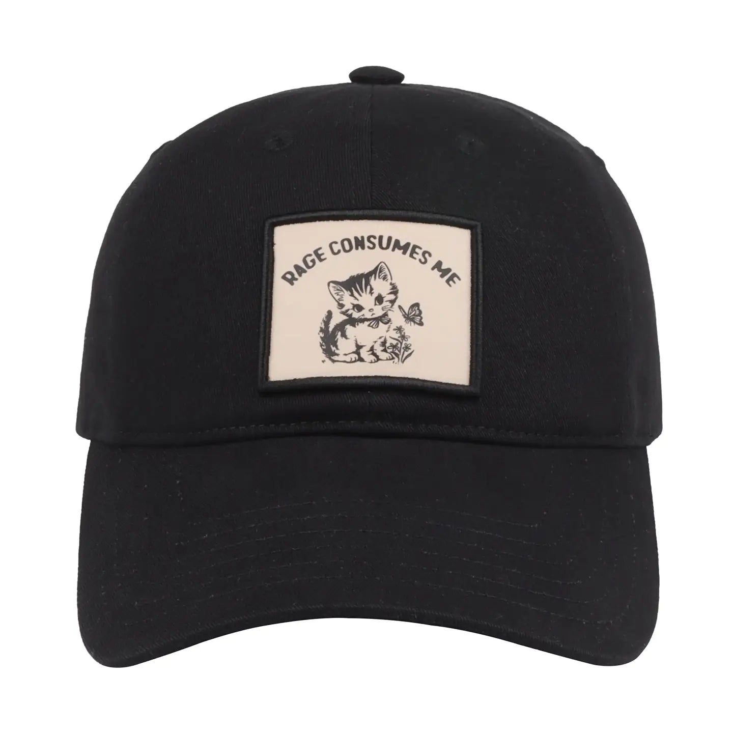 Rage Consumes Me Cat Patch Cap
