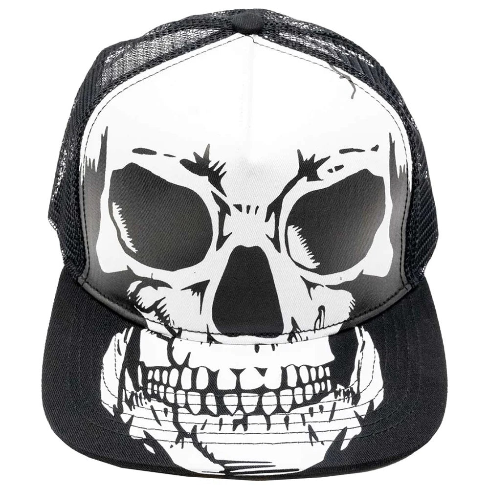 Big Skull White Baseball Hat