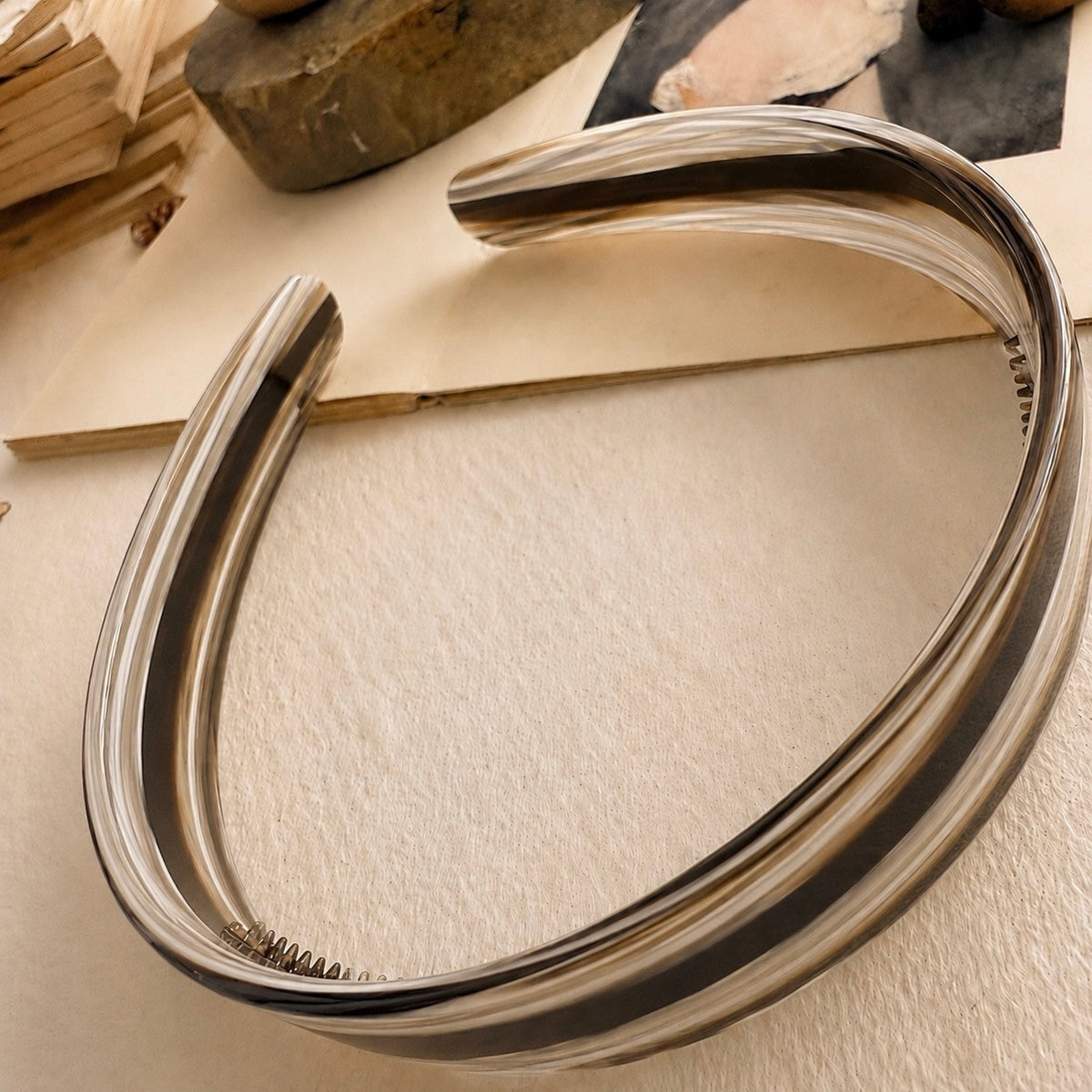 Bessette Headband In Horn