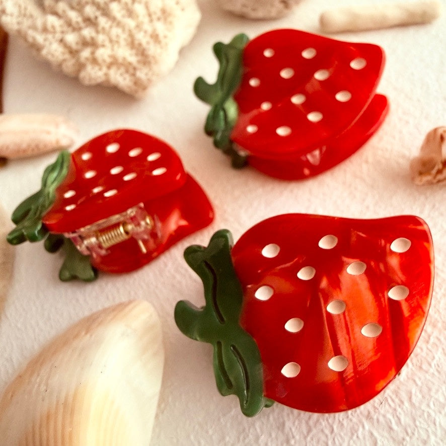 "Strawberry Fields Forever" Mini Strawberry Hair Claw