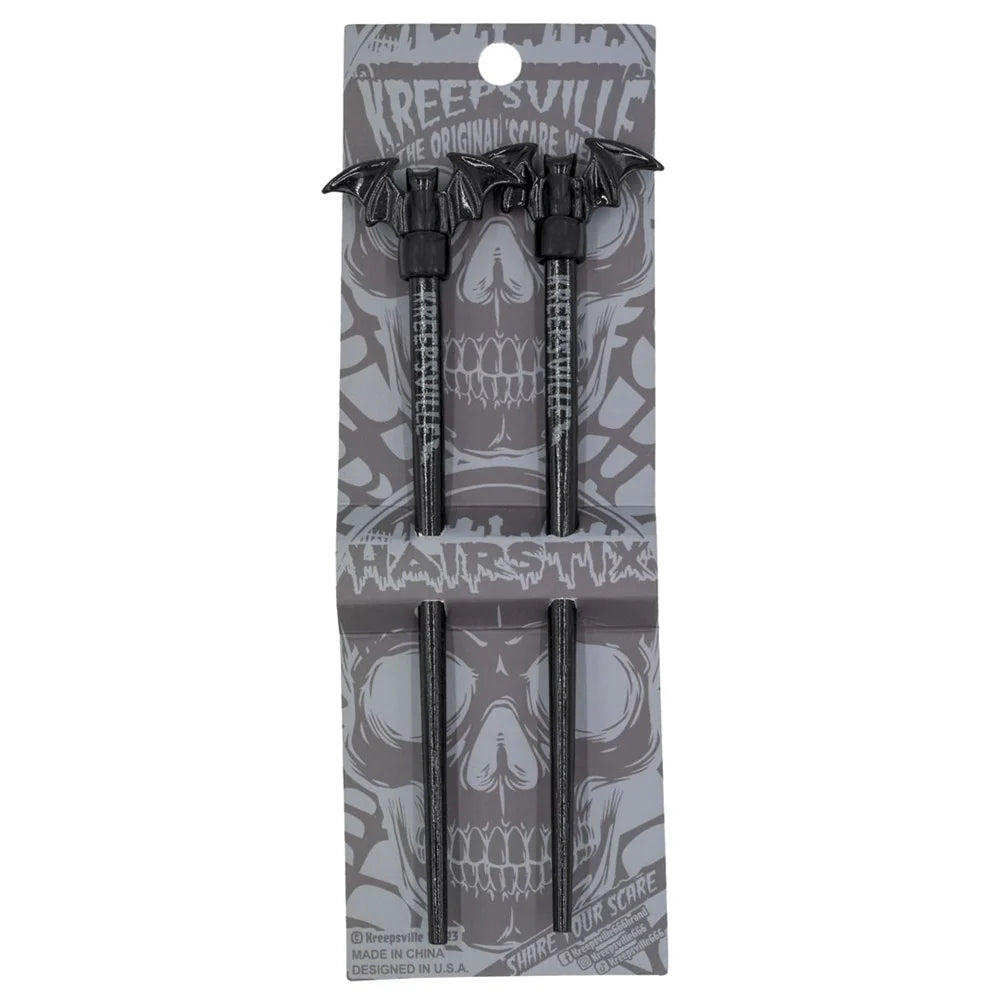Black Bat Hair Sticks