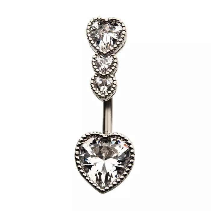 Heart W/ 3 Heart Top Navel