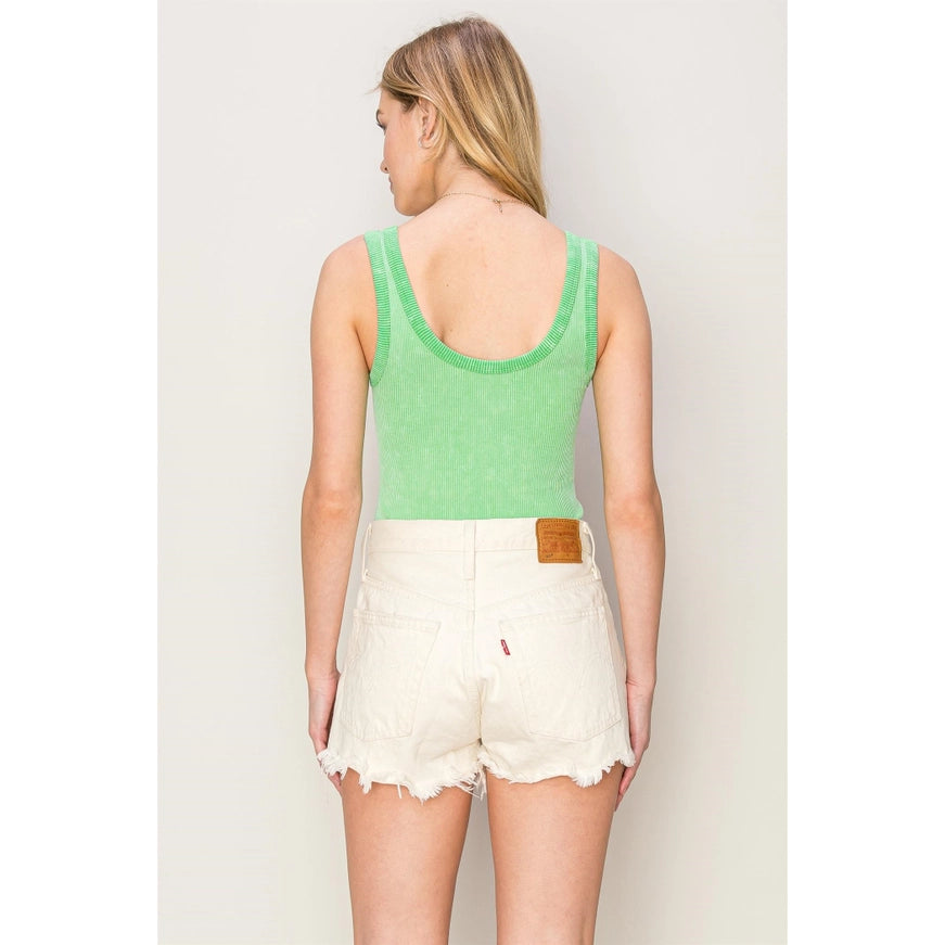 Seamless Tank Top Mineral Wash