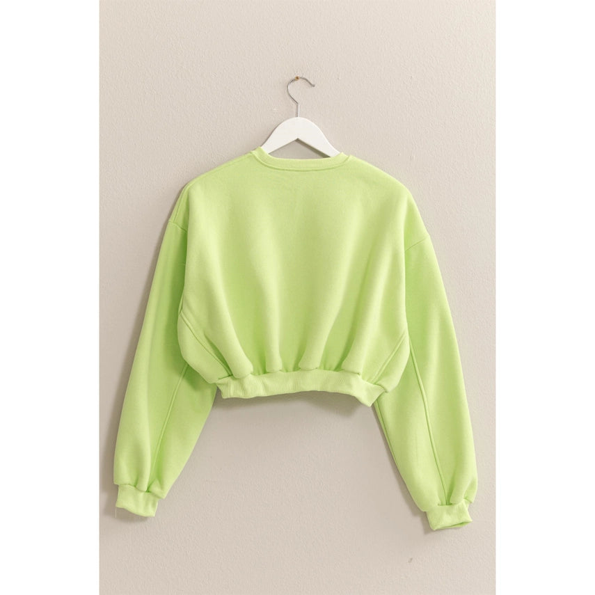 Washed Cropped Sweatshirt