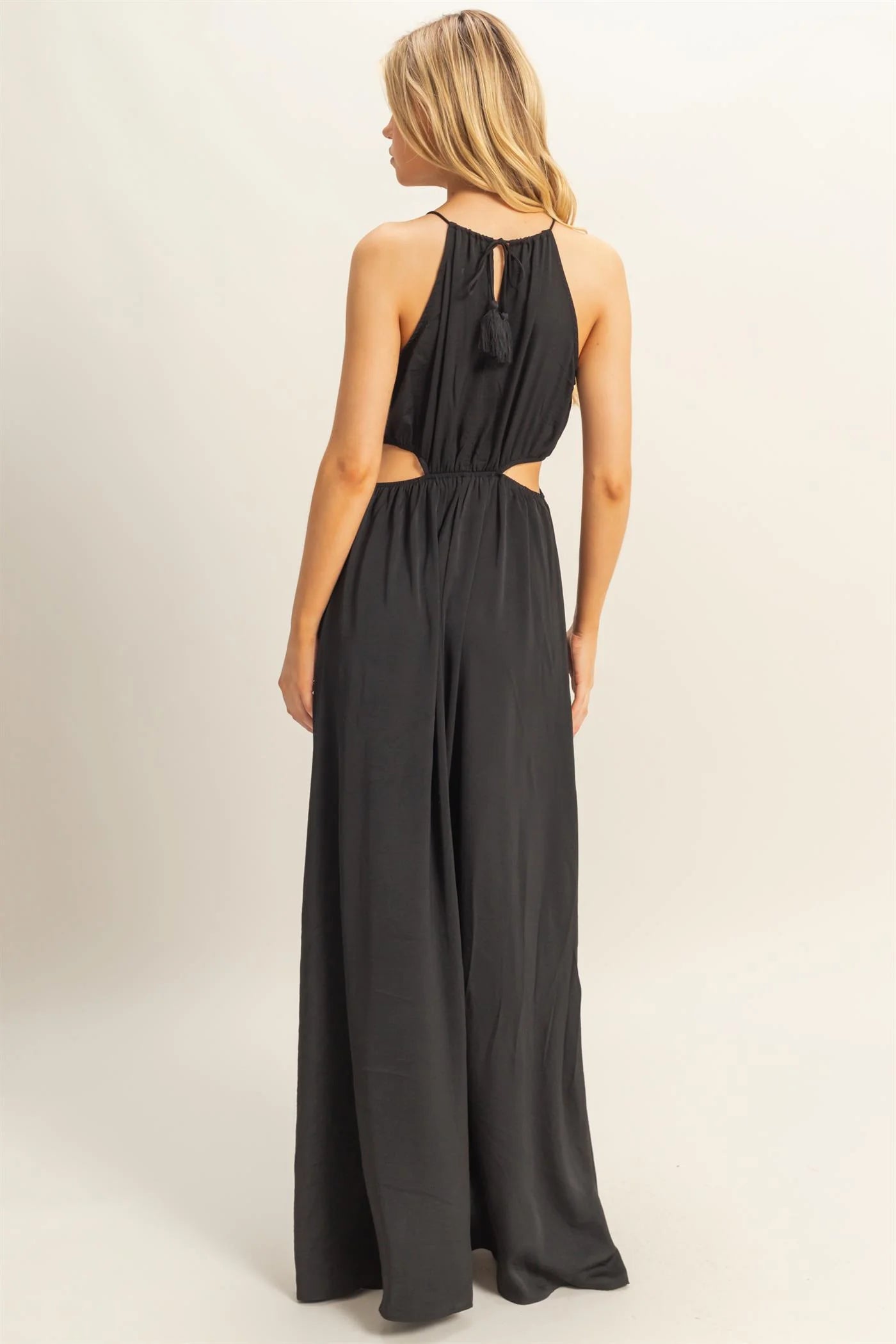 Side Cutout Side Slit Maxi Dress