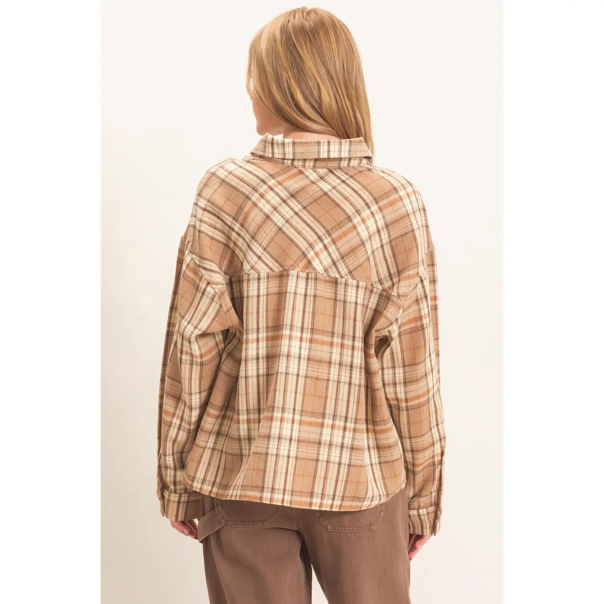 Plaid Button-Up Shirt