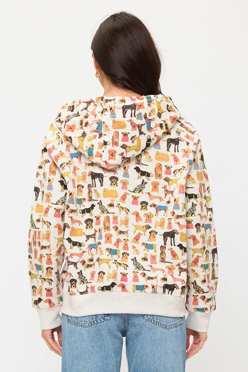 Colorful Dog Breeds Zip Up Hoodie
