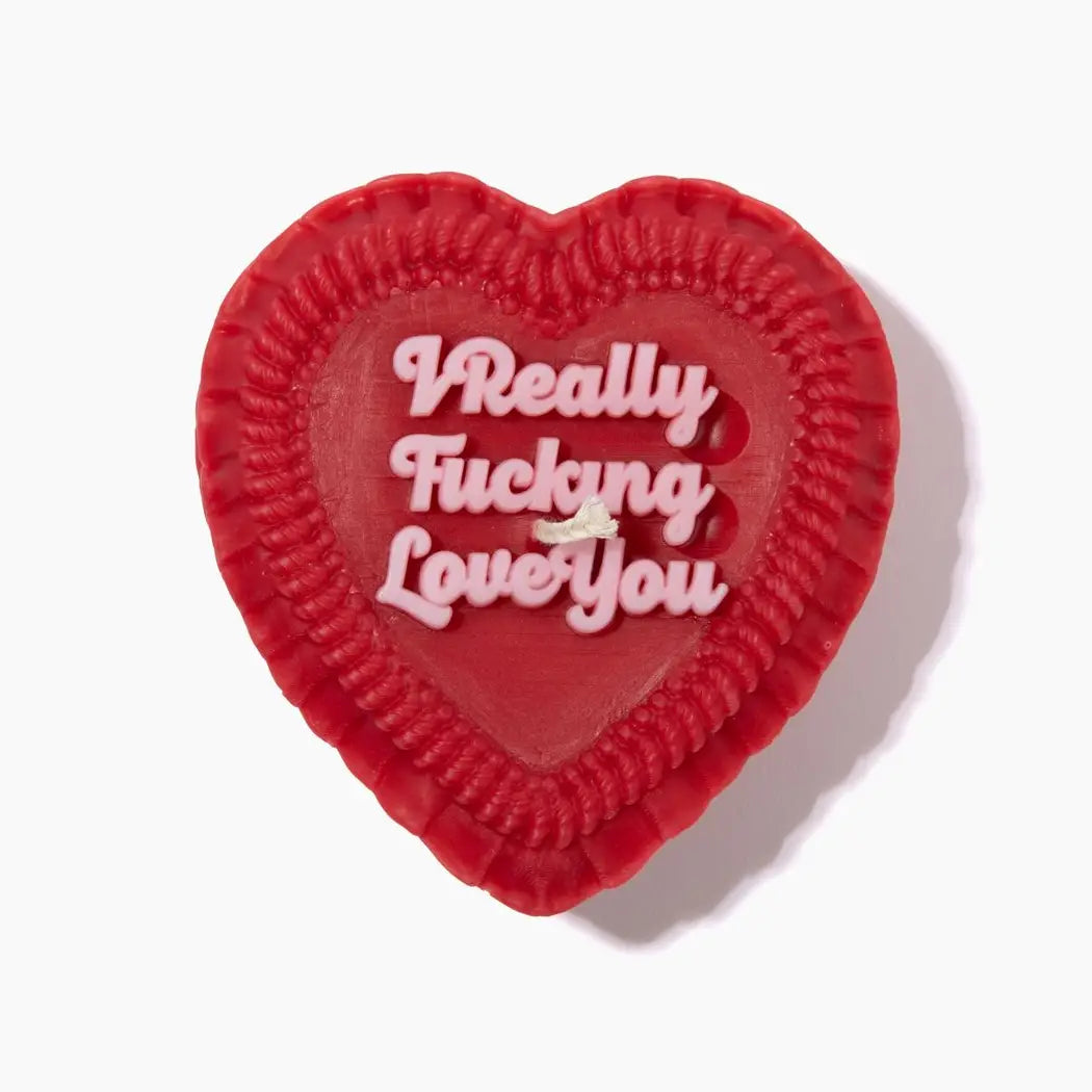 I Really Fucking Love You Heart Candle