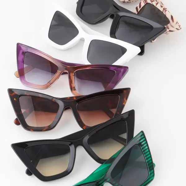 Retro Sharp Cateye Sunglasses