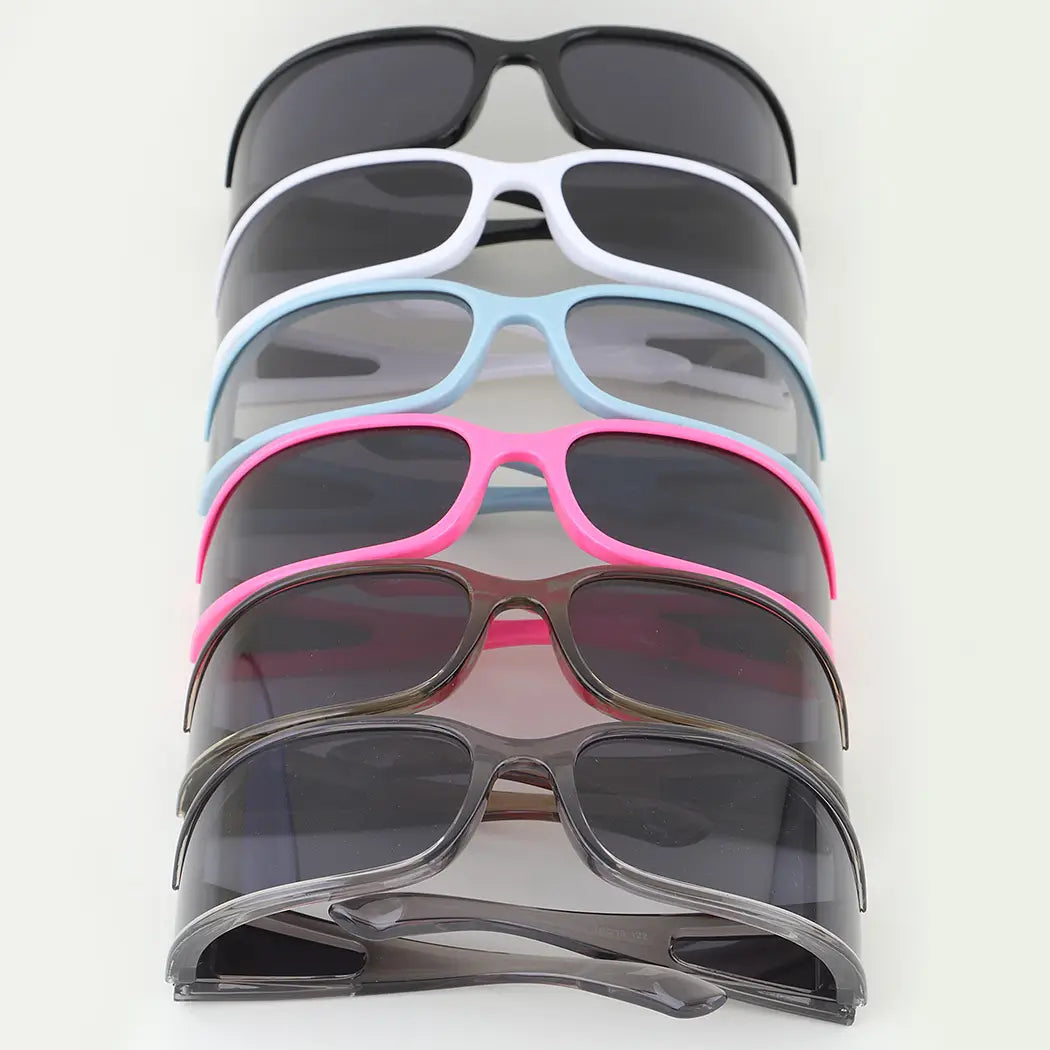 Bright Wrap Around Shield Sunglasses
