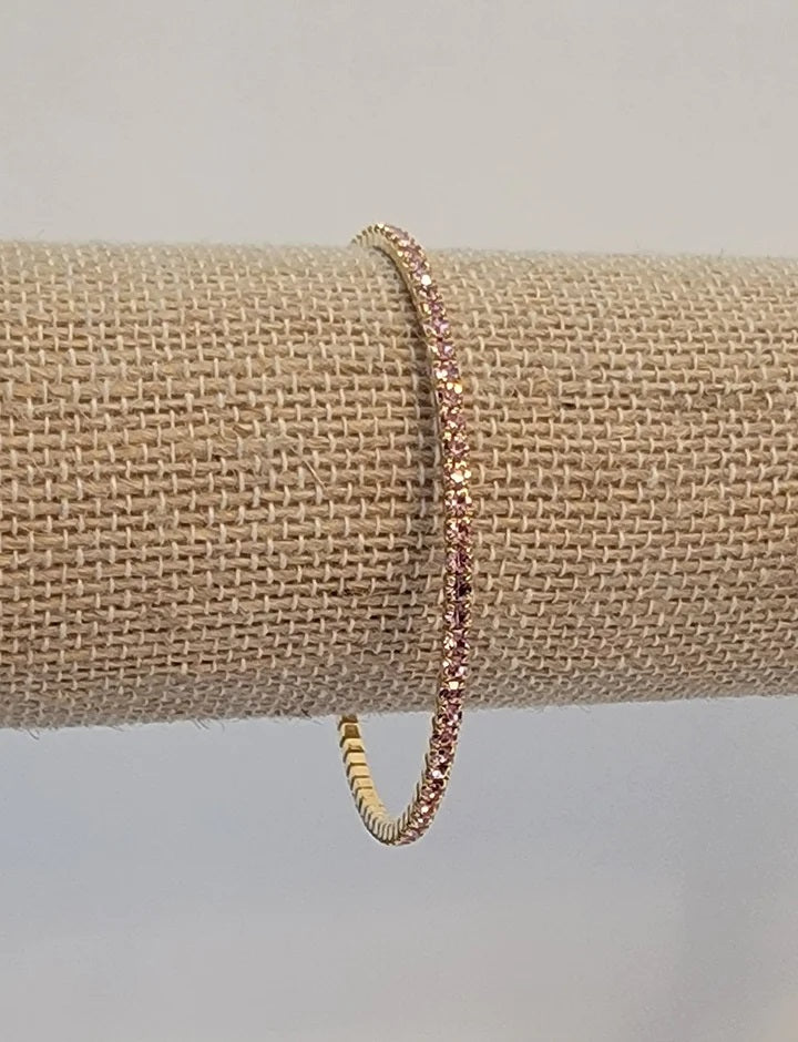 All Around Prong Light Pink Cz Gold