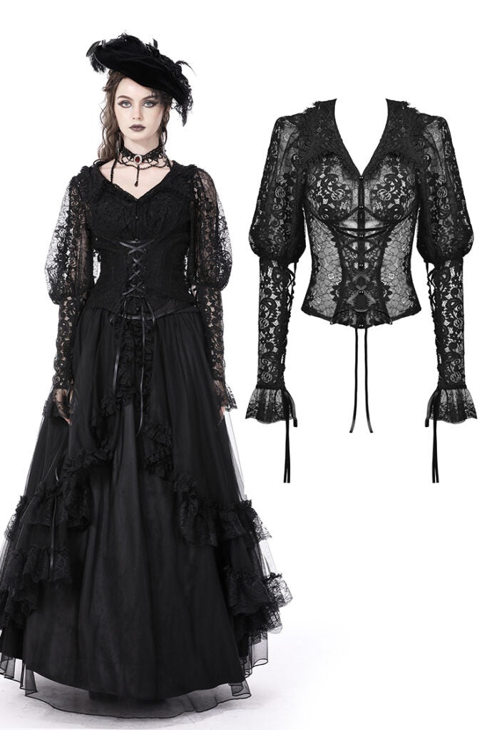 Gothic Sexy Lace Blouse