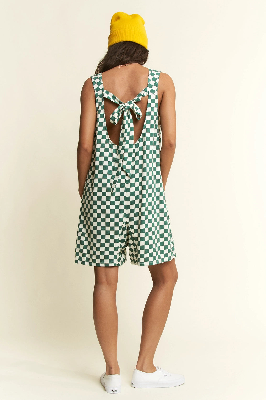 Plaid Print Short Romper