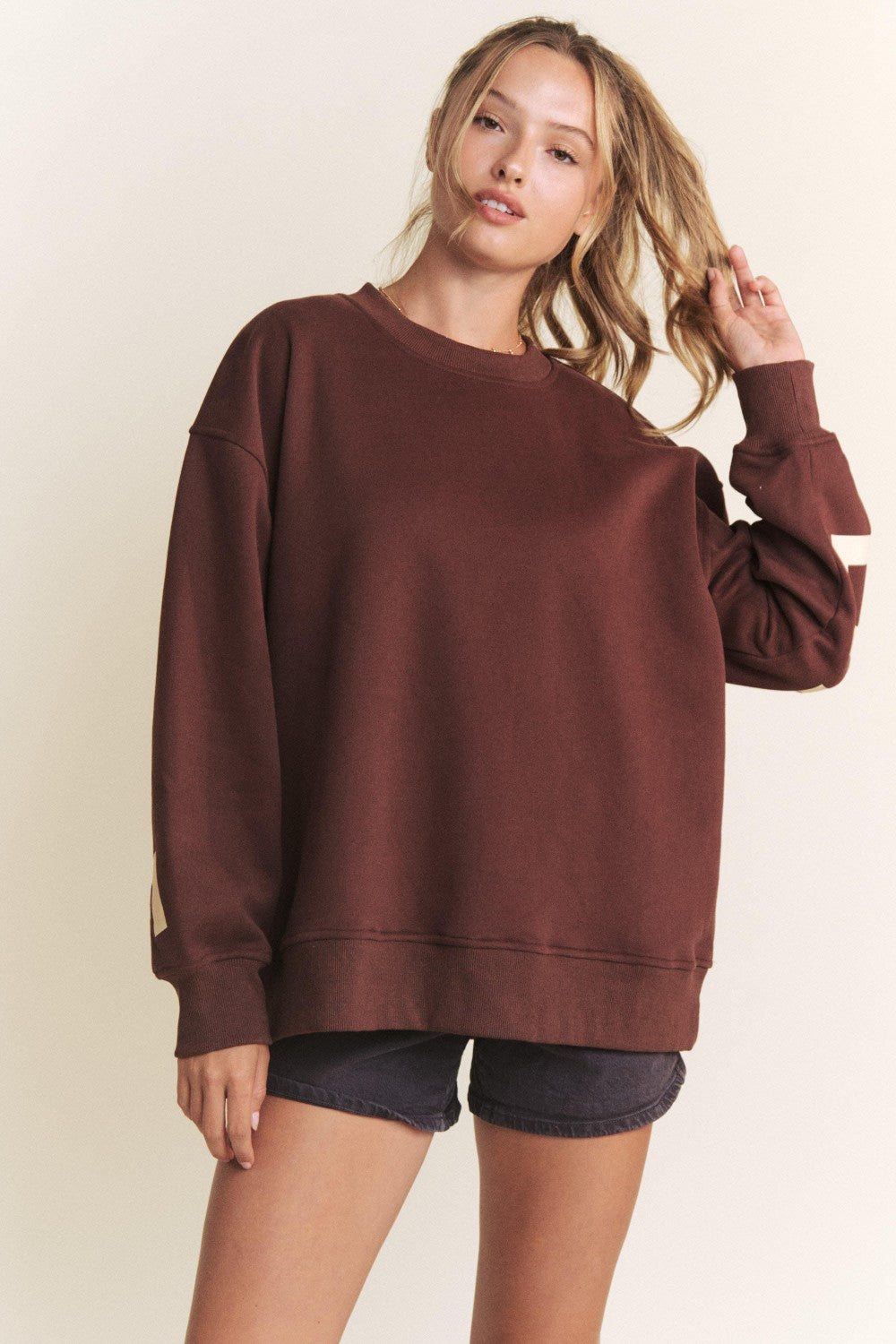 Printed Oversize Plus Size Sweatshirt