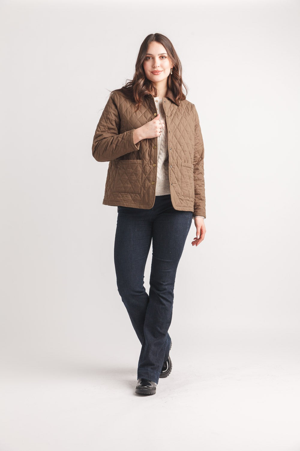 Barn Coat With Corduroy Collar