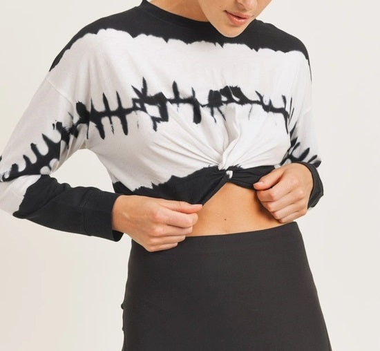 Twisted Front Tie-Dye Crop Top
