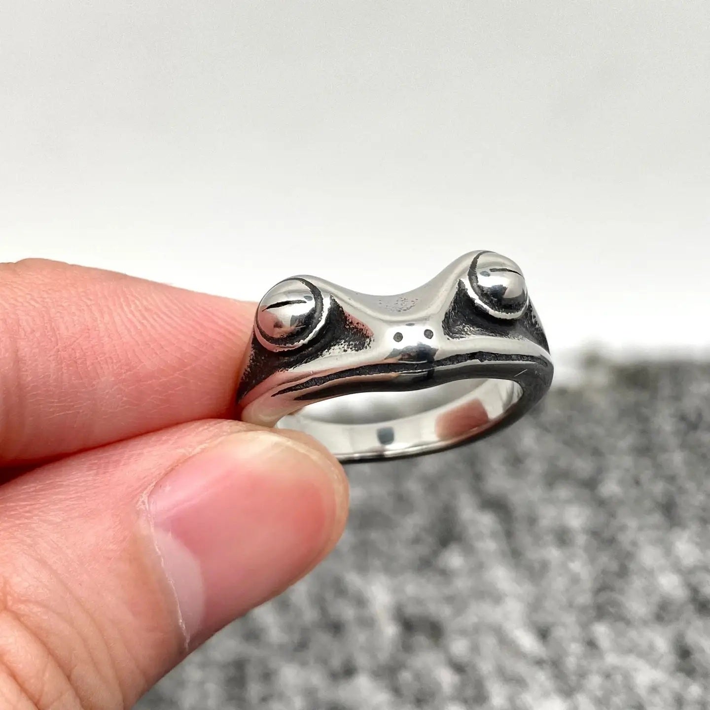 Stainless Steel Frog Ring